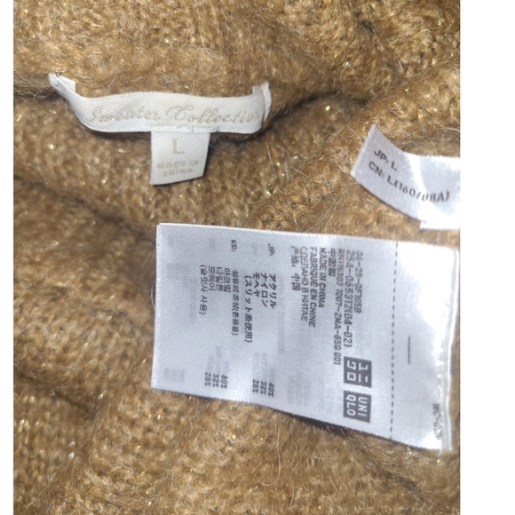 Beautiful Sweater Gold sparkles and mohair Large - Picture 4 of 5